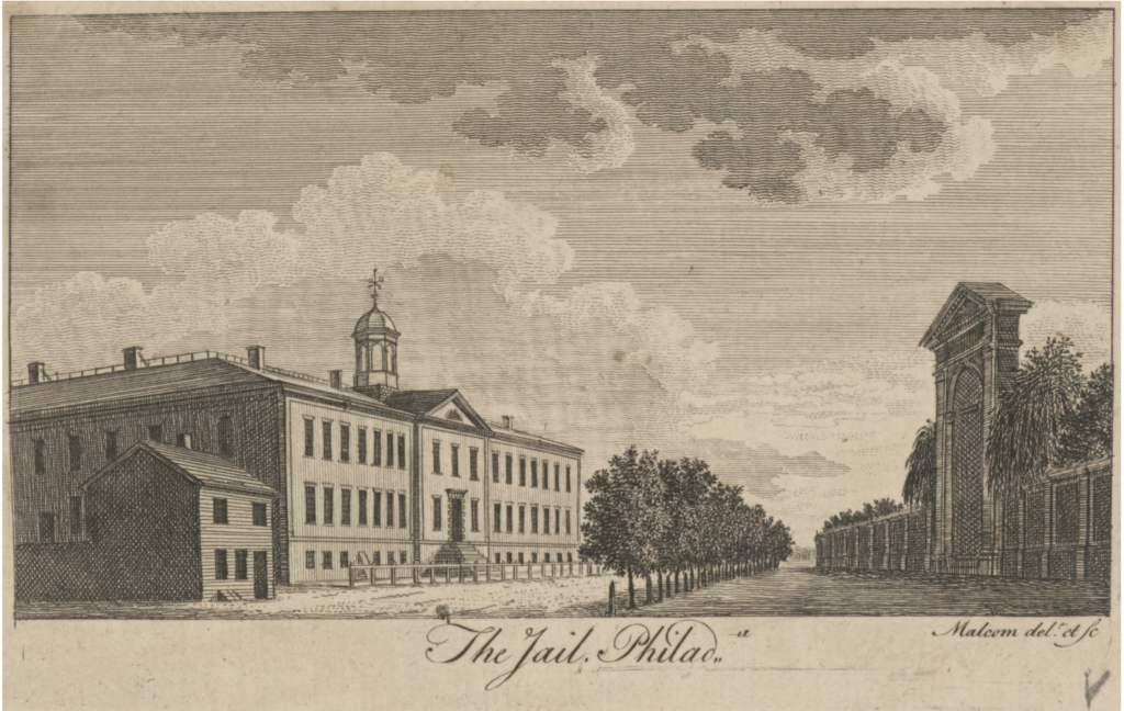 Walnut Street Jail, Philadelphia, circa 1789